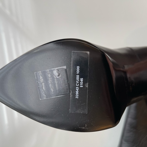 YVES SAINT LAURENT Black Leather Janis 105 Ankle Boots Size 37 - Picture 14 of 14